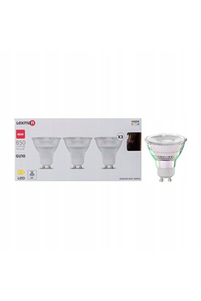 NO BRAND Bec LED GU10 3 bucăți 7.4 W 850 Lm Neutru