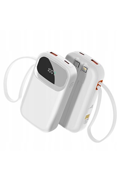 NO BRAND Power Bank rapid 10000mAh 22.5W cu cablu USB-C/USB încorporat