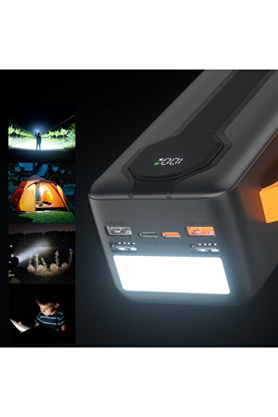 NO BRAND Baterie externă 80000 mAh cu lanternă LED, afișaj digital și protecț...