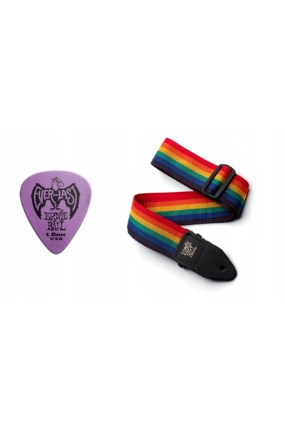 NO BRAND Curea de chitară Ernie Ball seria Polypro (curcubeu)