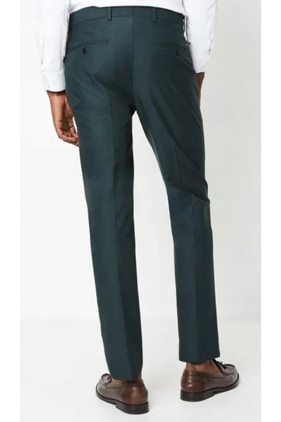 NO BRAND Pantaloni lungi de costum, verde închis, conici, slim, Burton 44