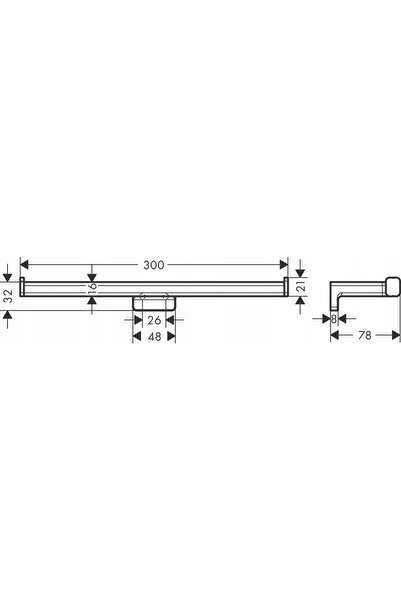Hansgrohe 41748000 AddStoris Suport hârtie igienică, dublu