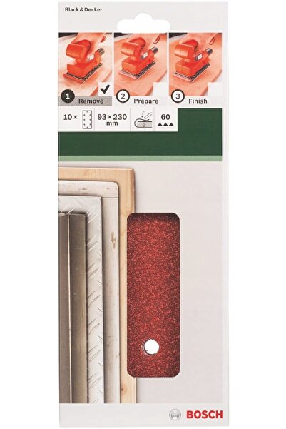 NO BRAND Hârtie abrazivă Bosch 93x230mm P60 pentru îndepărtare, 10 bucăți