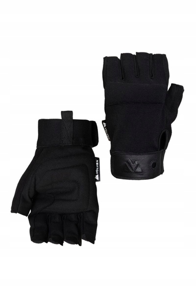 NO BRAND VOLVEN Mănuși de protecție Ferrata Half Finger II, negru, mărimea XL