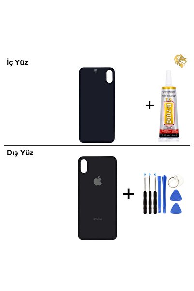 ARSKİNG iPhone XS Max Uzay Grisi Arka Kapak Arka Cam Batarya Kapağı Lazer Kes...