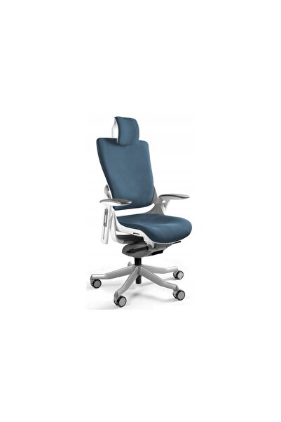 Unique Wau 2 Scaun de birou ergonomic Albastru oțel/alb
