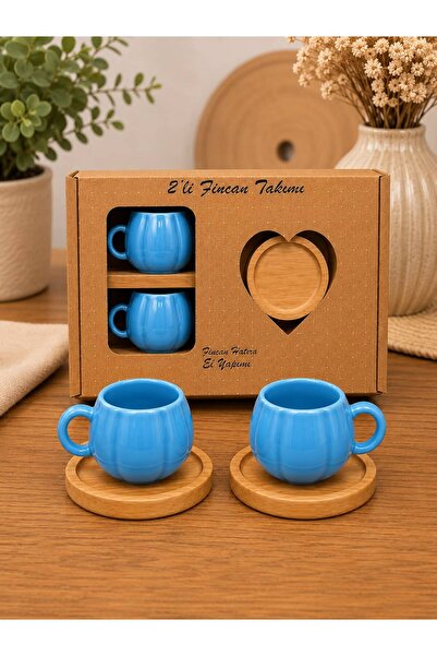 Si Sorti Ceramics Premium El Yapımı Kabak Türk Kahvesi Fincan Takımı 2’li – S...