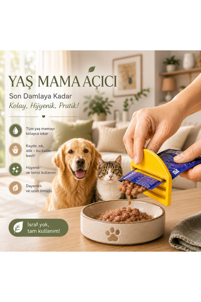 Basart Yaş Mama Açacağı ve Sıkacağı | Kedi & Köpek Mama Paketi Sıkma Aparatı ...