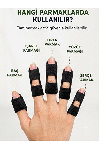 Ankaflex 2 Lİ Parmak Ateli Medikal Parmak Sabitleme Ateli Düzleştirici Kırık ve İşaret Parmak Ateli Artrit Ağrısı ve Desteği