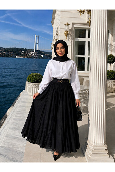 BELLASTORE حزام مفصلة تنورة ماكسي
