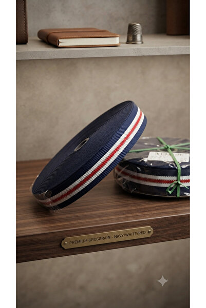 satab French Sim Detailed Striped Grosgrain -15Mm-10 Meters