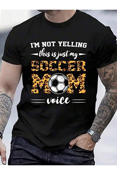 799 100% Cotton This Is Just My Voice Soccer Mom T-Shirt Men's Women's Vintag...