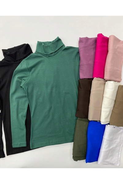 NO BRAND Pulover elegant clasic slim de damă cu guler înalt, negru 8112-01 L/XL