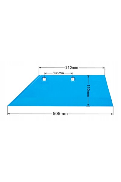 NO BRAND Lamă de plug Lemken stânga 12mm ranforsată 2 găuri 505x310mm 3352131