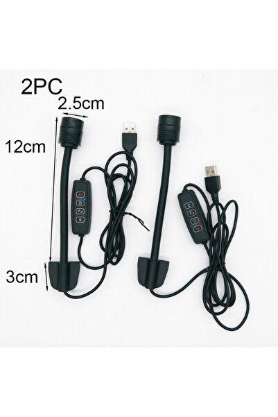 Choice1 EU Plug 2PC USB 3W South American Aquarium Spotlight 3-Color Dimmable...