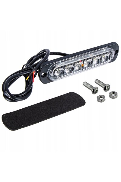 NO BRAND 4X 12V 24V 6 LED-uri Alb Lumină Stroboscopică de Avertizare Tip Floo...