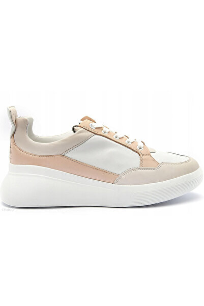 NO BRAND Adidași sport albi din piele naturală 3-103910 Weiss Rainbow Högl 40