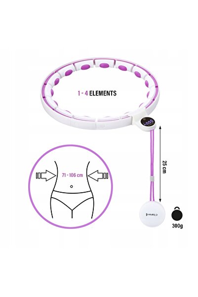 HMS Hula Hoop pentru fitness pentru femei cu contor + Centură de slăbit cu gr...