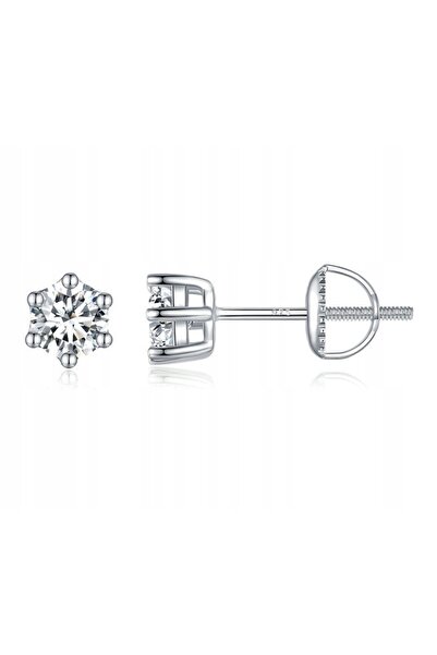 NO BRAND Cercei din argint 925 sterling cu zirconiu, tip știft, pentru femei