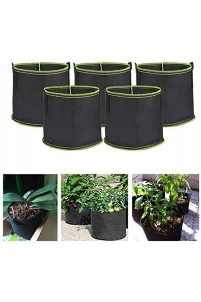 NO BRAND Saci de plantare negri din pâslă pentru grădină 25 cm X 30 X 25 cm