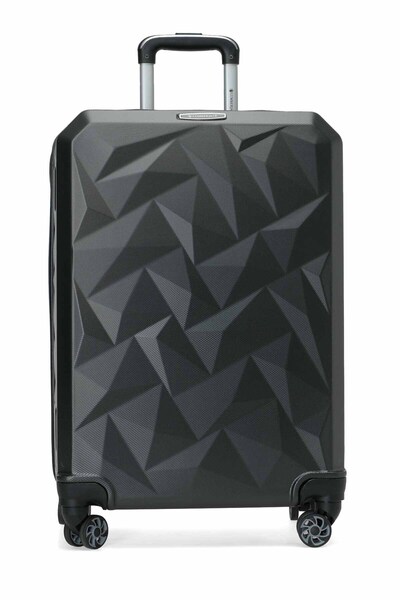 lumberjack HEXAGON -B ABS 6FX Gri Unisex Büyük Boy Valiz
