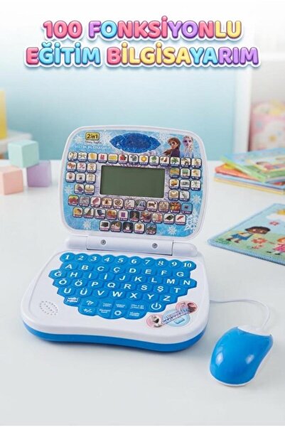 Tıfıl Toys Türkçe İngilizce 100 Fonksiyonlu Eğitici Çocuk Laptopu Mavi Frozen...