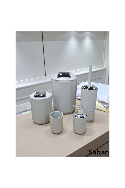 Saban konak alışveriş BANYO SETİ AKRİLİK KREM