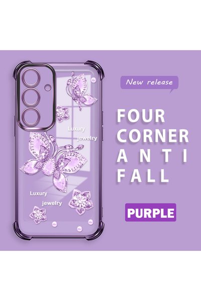 ucuc Samsung Galaxy S24 Compatible Transparent Back Four-Corner Reinforced Im...