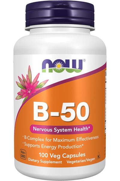 Now Food Vitamin B, 50 mg 100 Veg Capsules