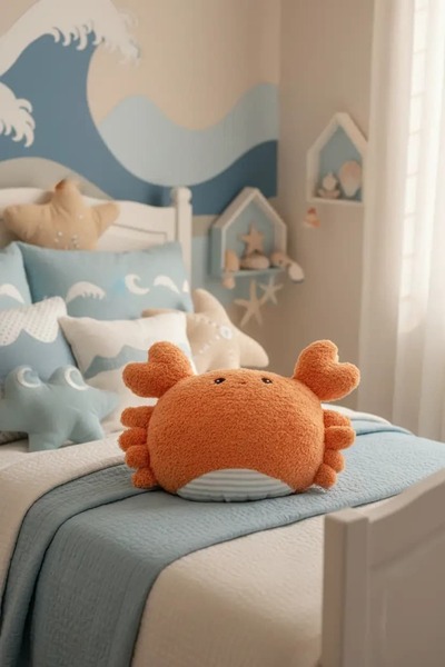 Miniso Lisanslı Okyanus Serisi Crab Peluş Oyuncak – Yengeç Tasarımlı 25 Cm