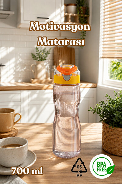 Porsima 911037-3 BPA Free Motivasyon Sporcu Su Matarası Tritan Suluk 0,7lt Su...