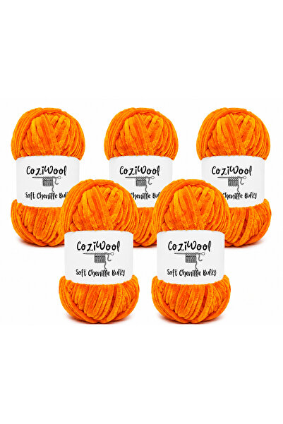 Coziwool Kadife El Örgü İpliği Soft Chenille Bulky 5'li paket, 5X100 Gr. 120 ...