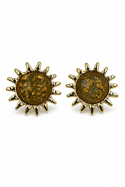 Jack Ferrero Pair of Yellow Sun Motif Bijouterie Earrings