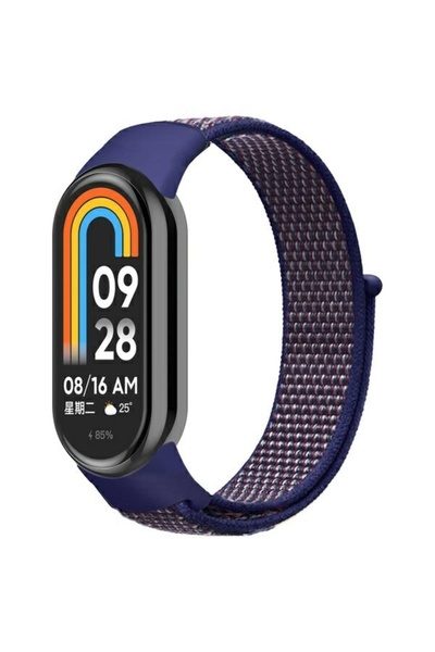Beline Curea tip buclă din nailon pentru Xiaomi Mi Band 10/9/8 - Albastru marin