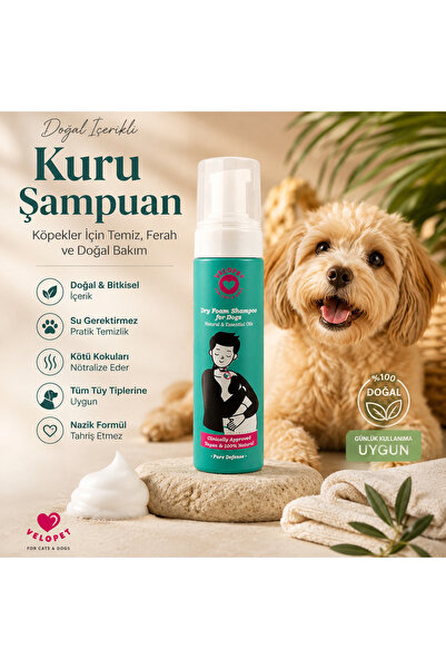 Doğal Kuru Köpek Şampuanı Vegan