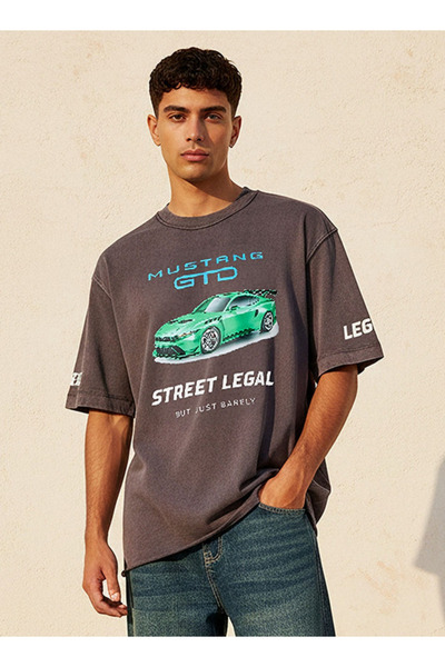 SP Characters Ford Mustang Men Regular Fit Crew Neck Short Sleeves T-shirt