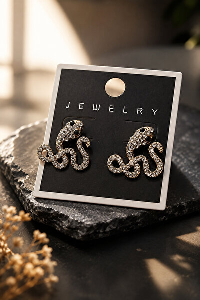 G Sport POLO Snake Model Zircon Earrings