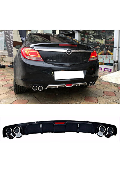 HasAkman Opel insignia Siyah Difüzör 4 Krom Egzoz Görünümlü Difizör Arka Ek B...