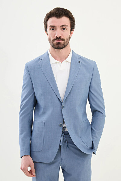 SERKAN SEVİNÇ Slim Fit Erkek Torba Cep Gofre Kumaş Joggger Takım Elbise