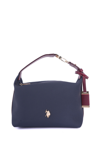 U.S. Polo Assn. حقيبة ماسنجر نسائية باللون الأزرق الداكن والأحمر الداكن US26276