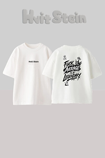 Street Art Marshmello Tasarım Sırt Baskılı Pamuk Beyaz Oversize T-shirt
