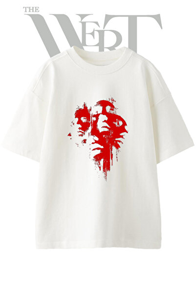 THEWERT The Last of Us Design Τυπωμένο Unisex Λευκό Oversize T-shirt