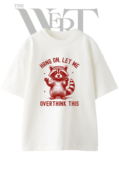 THEWERT Μπλουζάκι Unisex Λευκό Oversize με τυπωμένο σχέδιο με εικονογράφηση ρ...