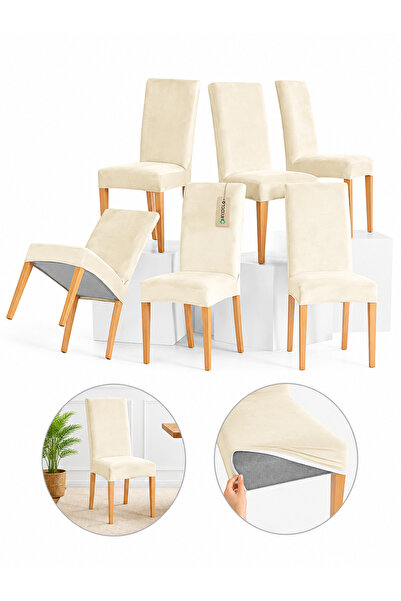 delfin HomeRoy Huse Catifea pentru Scaune – Set 6 Bucăți