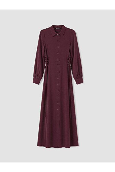 LC Waikiki Sparkling Choices Lace-Up Side Shirt Dress from Shining Store