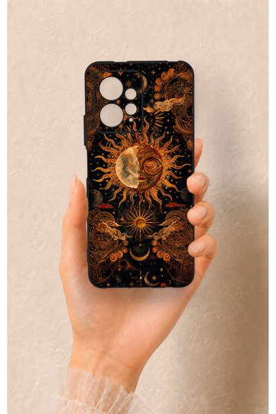 Vip Case Redmi Note 12 4G Uyumlu Mistik Güneş Desenli Silikon Kılıf