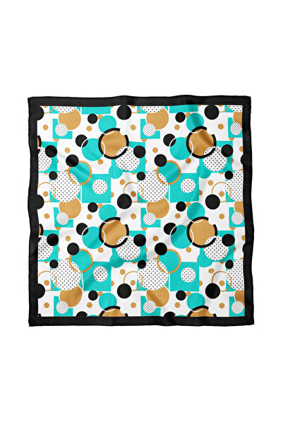 Sultan İpek Polka Dot Patterned Scarf / Bandana 70X70Cm