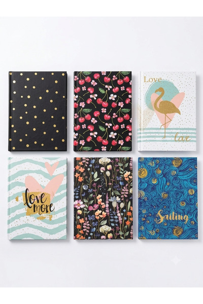 KESKİN COLOR Günlük Defter 80 Yaprak Çizgili 14X20 Asorti Karışık Desenlerde