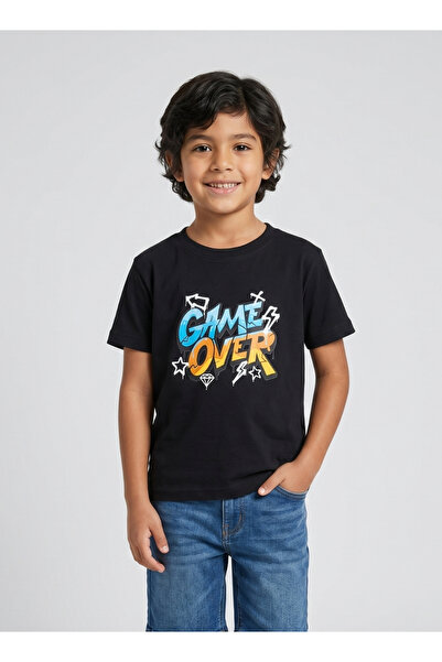 Babyqlo Boys Game Over Black T-Shirt