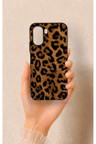 Vip Case Oppo A6T Uyumlu Koyu Leopar Deri Desenli Silikon Kılıf